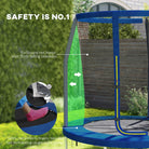 SPORTNOW 6ft Trampoline with Safety Enclosure Net, Steel Frame Outdoor Trampoline, with Edge, Safety Cover - anydaydirect