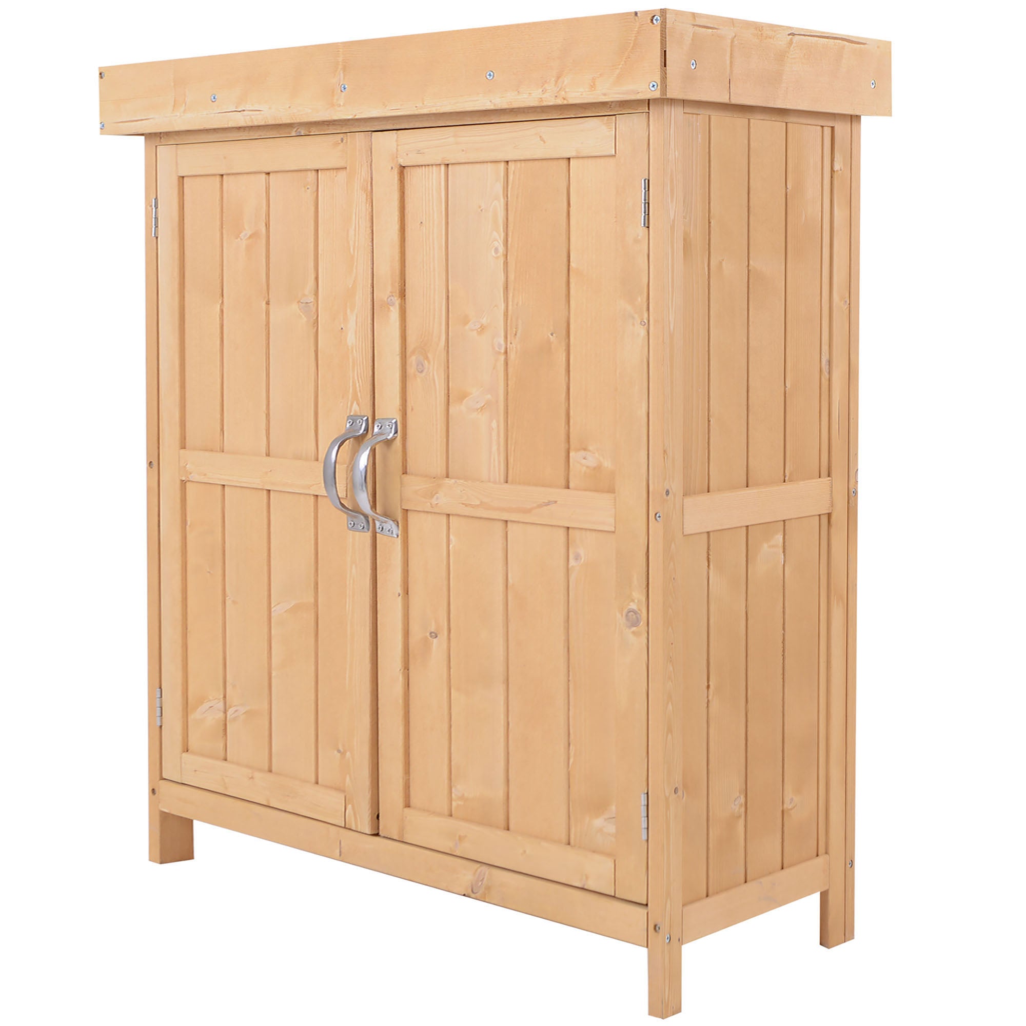 Outsunny Outdoor Garden Storage Shed, Cedarwood-Burlywood Colour - anydaydirect