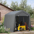 Outsunny 9 X 7.5ft Temporary Outdoor Equipment Shed - Dark Grey - anydaydirect
