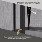 Outsunny 3 x 3(m) Pop Up Gazebo with Mosquito Netting, 1 Person Easy up Marquee Party Tent with 1-Button Push, Double Roof, Carry Bag, Sandbags, Height Adjustable Instant Shelter, Grey - anydaydirect