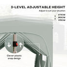 Outsunny 3 x 3m Pop-Up Gazebo Shelter, with Accessories - Light Grey - anydaydirect