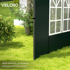 Outsunny Set of Two 3 x 3m Gazebo Frame Replacement Walls - Green - anydaydirect