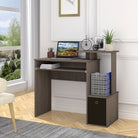 HOMCOM Computer Desk with Sliding Keyboard Tray Storage Drawer Shelf Home Office Workstation Grey - anydaydirect