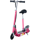 HOMCOM 120W Teens Foldable Kids Powered Scooters 24V Rechargeable Battery Adjustable Ride on Outdoor Toy (Pink) - anydaydirect