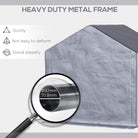 Outsunny 2 x 2m Garden Fabric Storage Tent - Grey - anydaydirect