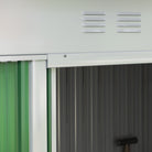 Outsunny 7.6 x 4.3ft Garden Storage Shed w/ Sliding Door Ventilation Window Sloped Roof Gardening Tool Storage Green - anydaydirect