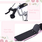 HOMCOM Youth Scooter Adult Teen Push Scooter Kids Children Stunt Scooter Bike Bicycle Ride On 16" Pneumatic Tyres , Pink - anydaydirect