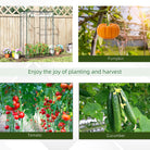 Outsunny 100 x 50 x 150cm Greenhouse Steel Frame PVC Cover with Roll-up Door Outdoor for Backyard, Balcony, Garden, Transparent - anydaydirect