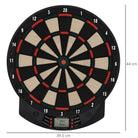 HOMCOM LCD Electronic Dartboard Set Features 26 Games w/ 185 Variations and Include 6 Darts Multi-Game Option Ready-to-Play - anydaydirect