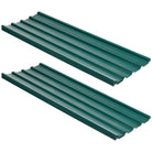 Outsunny Corrugated Roofing Sheets, Pack of 24, Galvanised Metal Roofing Sheets for Greenhouse, Garage, Storage Shed, Carport, 129 x 45cm, Green - anydaydirect