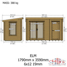 Shire Elm 6x12 Log Cabin