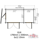 Shire Elm 6x12 Log Cabin