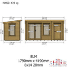 Shire Elm 6x14 Log Cabin