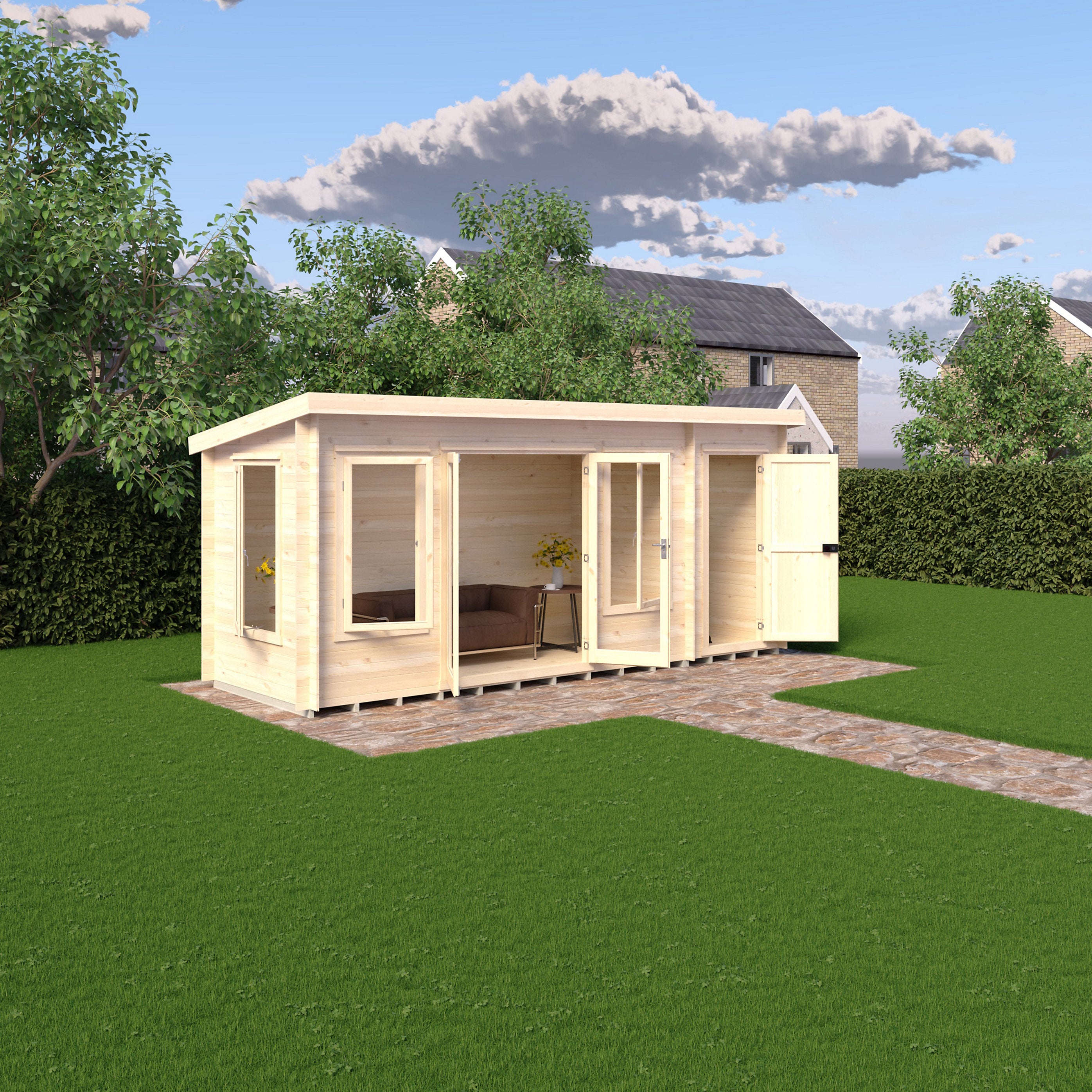 Shire Elm 6x17 Log Cabin