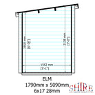 Shire Elm 6x17 Log Cabin