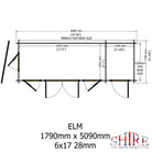 Shire Elm 6x17 Log Cabin
