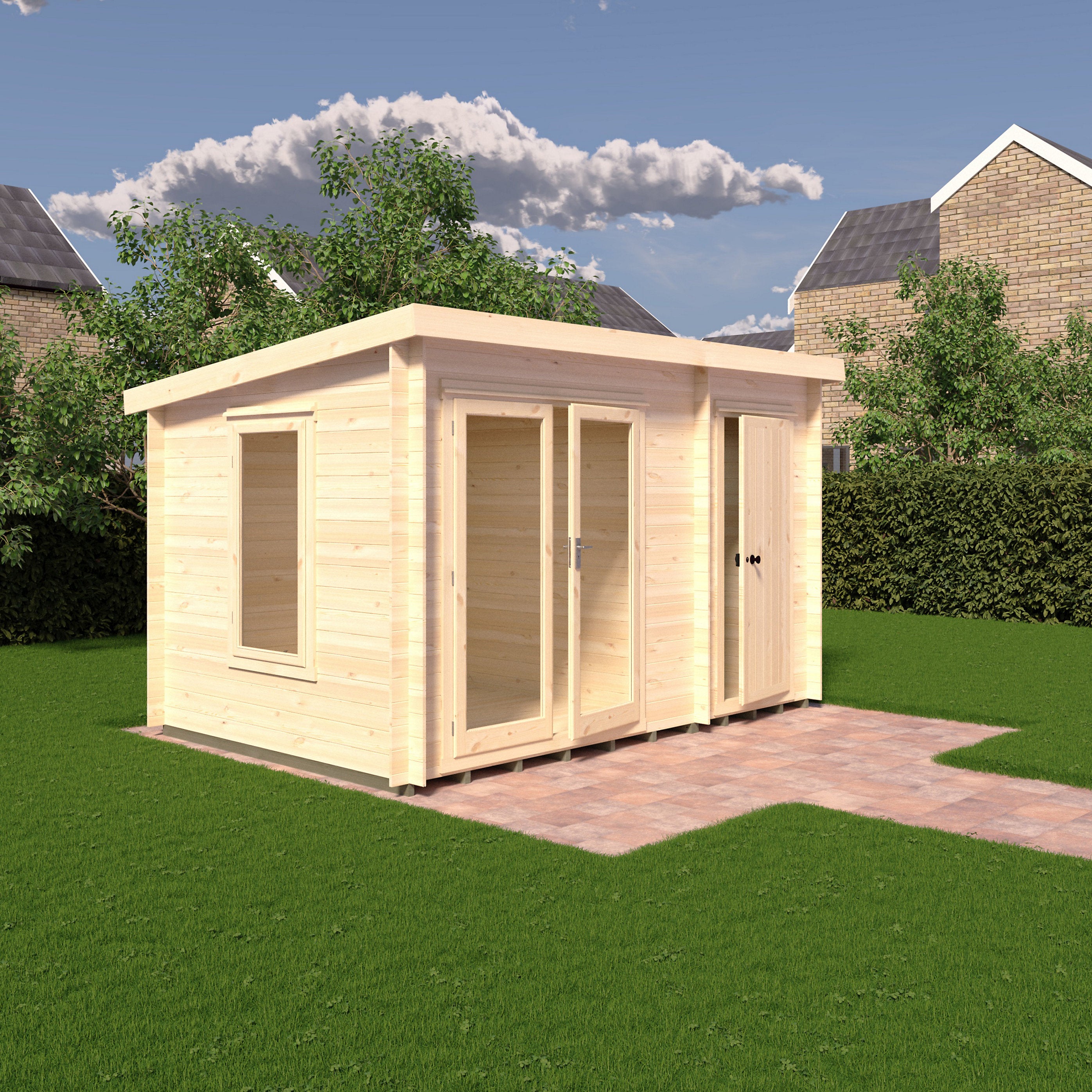 Shire Elm 8x12 Log Cabin