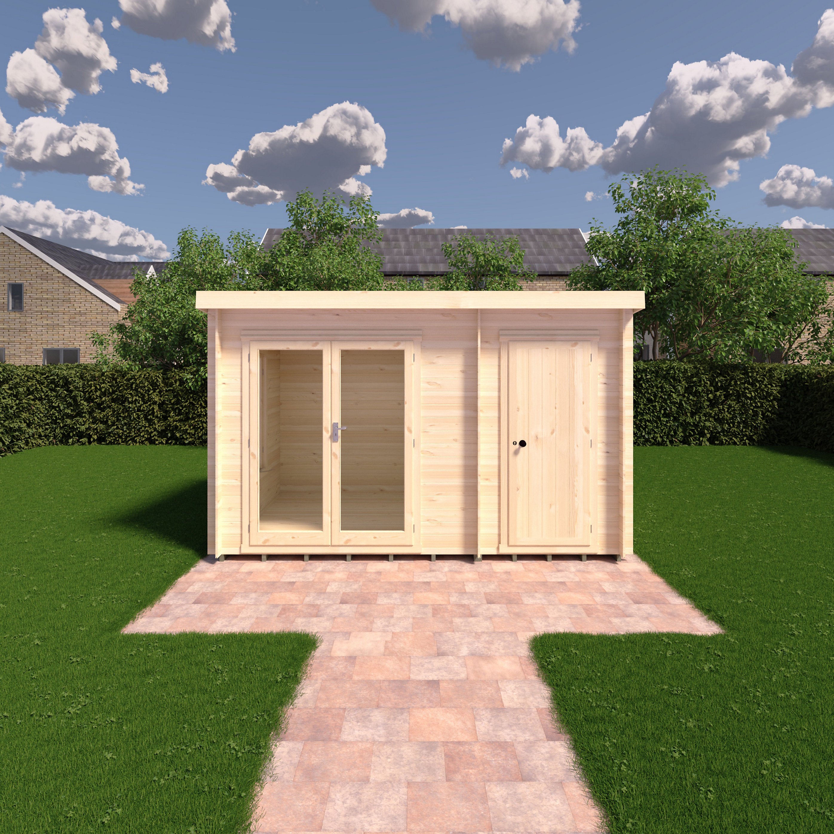 Shire Elm 8x12 Log Cabin