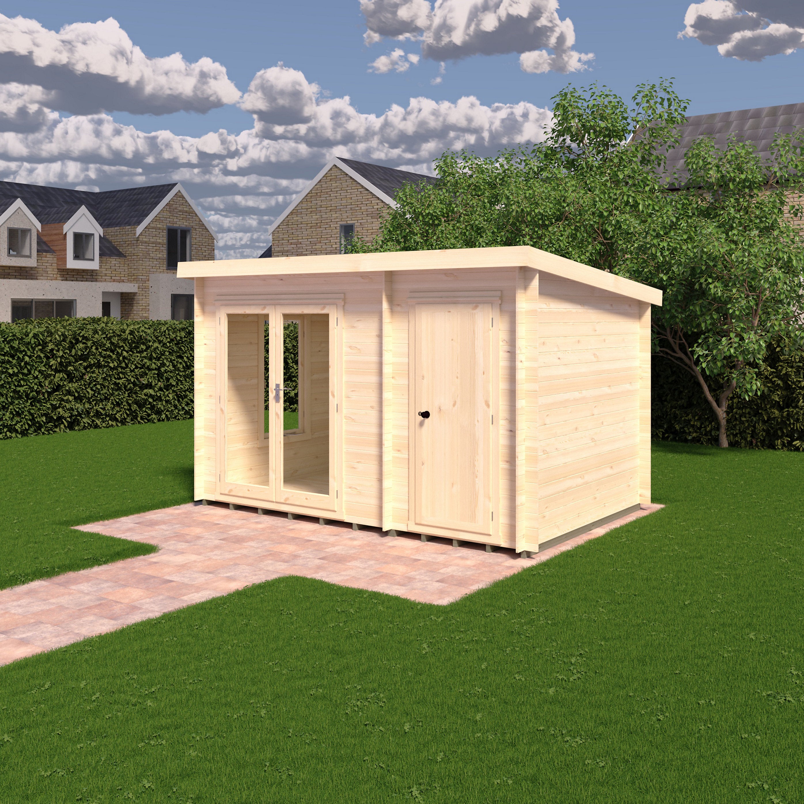Shire Elm 8x12 Log Cabin