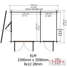 Shire Elm 8x12 Log Cabin