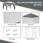 Outsunny 3 x 3(m) Pop Up Gazebo, Height Adjustable Instant Event Shelter with Netting and Carrying Bag, Grey - anydaydirect