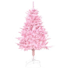 HOMCOM 4FT Pop-up Artificial Christmas Tree Holiday Xmas Holiday Tree Decoration with Automatic Open for Home Party, Pink - anydaydirect