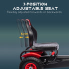 HOMCOM Go Kart for Kids, Pedal Powered Ride On, Adjustable Seat, Pneumatic Tyres, Handbrake, for 5-12 Years, Red - anydaydirect