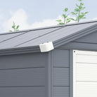 Outsunny 4 x 6ft Garden Shed with Foundation Kit, Polypropylene Outdoor Storage Tool House with Ventilation Slots and Lockable Door, Grey - anydaydirect