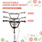 HOMCOM Stunt Scooter for Teens and Kids, Kick Scooter with Adjustable Handlebar, Dual Brakes, and 16 Inch Rubber Tyres, White - anydaydirect