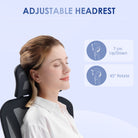 Vinsetto Mesh Office Chair, Height Adjustable Desk Chair with Lumbar Support, Swivel Wheels and Adjustable Headrest, Black - anydaydirect