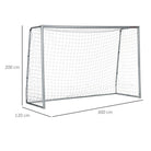 SPORTNOW 10ft x 6.5ft Football Goal, Football Net for Garden with Ground Stakes, Quick and Simple Set Up - anydaydirect