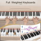 Glarry GDP-203 88 Key Standard Full Weighted Hammer-action Keybed Digital Piano - anydaydirect