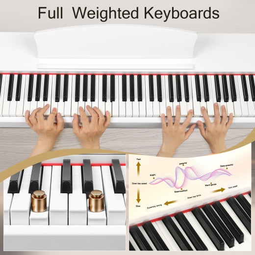 Glarry GDP-203 88 Key Standard Full Weighted Hammer-action Keybed Digital Piano - anydaydirect