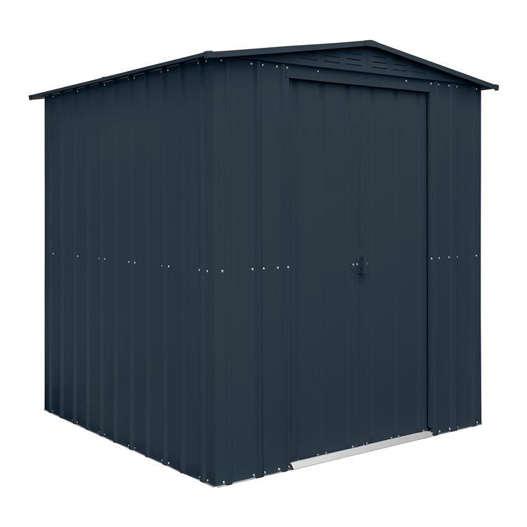 Durable 6x6ft Grey Apex Metal Garden Shed by Globel - anydaydirect