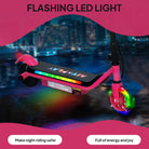 AIYAPLAY Electric Scooter for Kids Ages 6-14, with Dual Brakes, Flash Wheel and Colourful Light, Kids Electric Scooter E Scooter, Up to 12 KM/H & 10 KM, Pink - anydaydirect