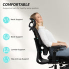 HOMCOM Ergonomic Office Chair Special, High Back Mesh Desk Chair, Black - anydaydirect