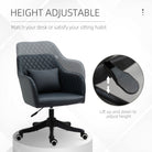 Vinsetto Velvet Office Chair, Desk Chair, Makeup Vanity Chair with Massage Lumbar Pillow and Rolling Wheels for Bedroom and Home, Deep Blue - anydaydirect