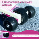 AIYAPLAY Electric Scooter for Kids Ages 4-7, with Auxiliary Rear Wheels, Flashing LED Light and Electric Brake, Kids Electric Scooter for Boys Girls, 6 KM/H & 8 KM, Purple - anydaydirect