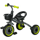 AIYAPLAY Kids Trike, Tricycle, with Adjustable Seat, Basket, Bell, for Ages 2-5 Years - Black - anydaydirect