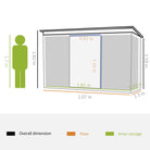 Outsunny 6.8 x 4.3ft Outdoor Garden Storage Shed, Tool Storage Box for Backyard, Patio and Lawn, Light Green - anydaydirect
