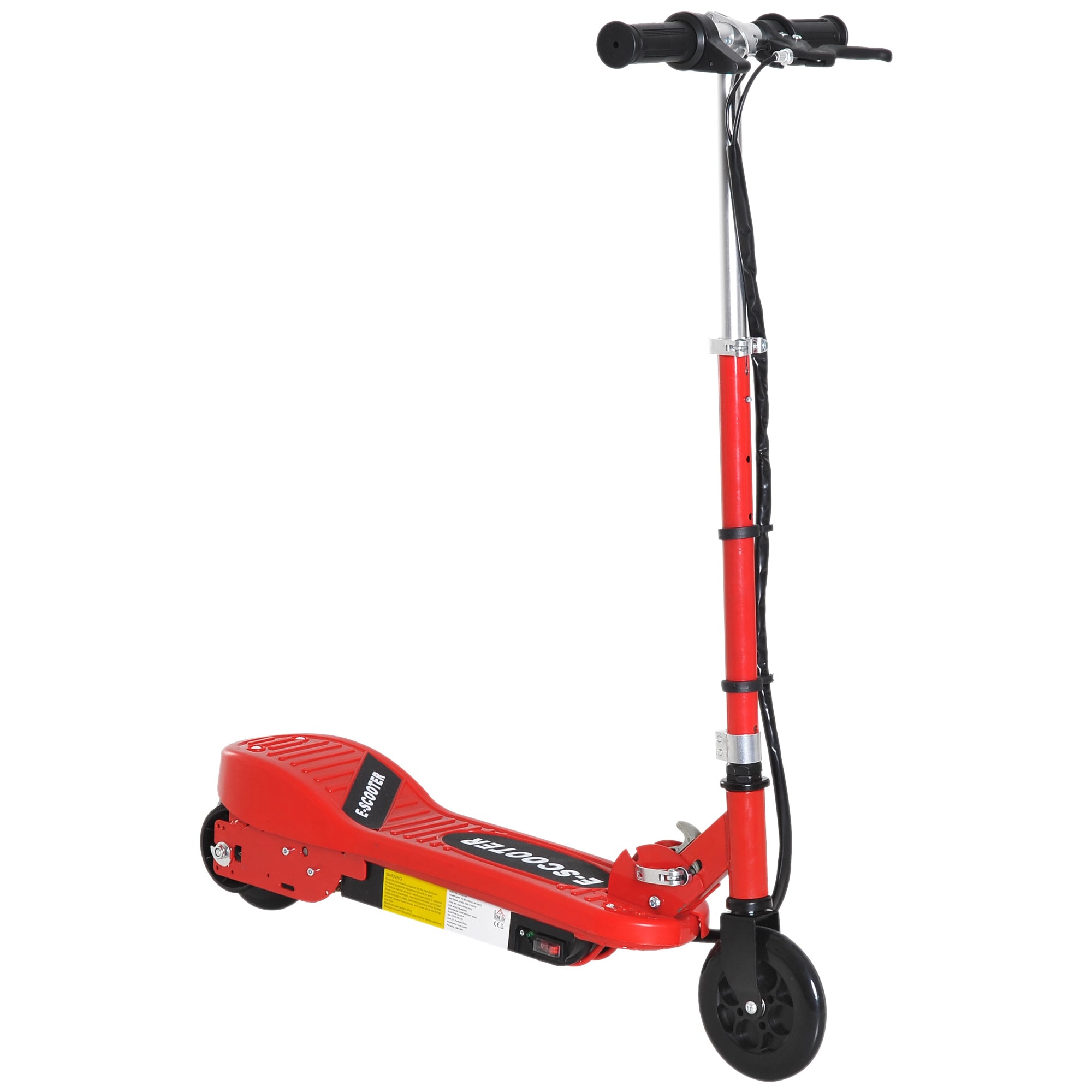 HOMCOM Kids Folding Electric Bike Children E Scooter Ride on Toy 2x12V Recharge Battery 120W Adjustable Height Wheels Suitable for 7-14 yrs - anydaydirect