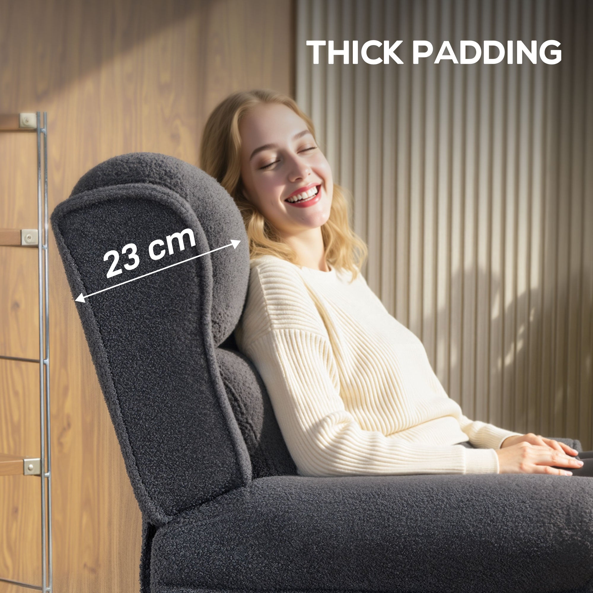 HOMCOM 132° Recliner Armchair, with Extended Footrest - Dark Grey - anydaydirect