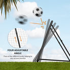 HOMCOM Football Training Net Target Goal, with Adjustable Angles - Black - anydaydirect
