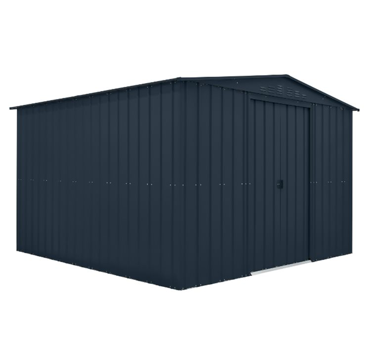 Durable 10x10ft Apex Metal Garden Shed - Weather Resistant - anydaydirect