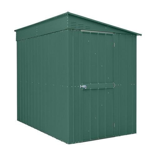 5x8ft Lean-To Metal Garden Shed - Heritage Green - anydaydirect