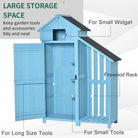 Outsunny Garden Shed Wooden Firewood House Storage Cabinet Waterproof Asphalt Roof Tool Organizer with Lockable Door, 180 x 130 x 55 cm - anydaydirect