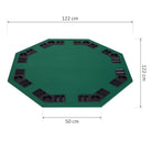 HOMCOM 1.2m/48 Inches Foldable Poker Table Top 8 Players Blackjack Tables Chip Trays - anydaydirect