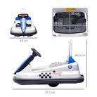 HOMCOM Electric Kids Bumper Car, 6V 360-Degree Rotation Waltzer Car, Battery Powered Ride on Car w/ Music, Horn, Lights for 18-48 Months - anydaydirect