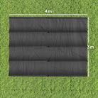 Outsunny Retractable Pergola Canopy Only, 3.92 x 3.5 m, UV30+ Replacement Canopy Cover for 4 x 3 m Pergola, Dark Grey - anydaydirect