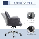 Vinsetto Swivel Computer Office Chair Mid Back Desk Chair for Home Study Bedroom,  Charcoal Grey - anydaydirect